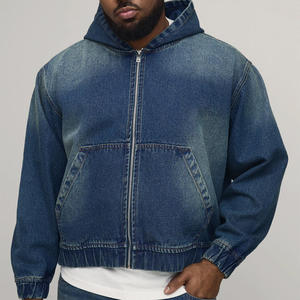 Veste en jean en gros personnalisée avec étiquette privée, vêtement de mode streetwear décontracté - Product Image 5