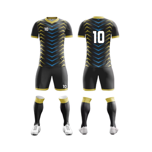 Ensemble de maillots de football personnalisés pour hommes, rouge et noir, imprimé géométrique, manches courtes, évacuation de l'humidité, coupe athlétique, toutes saisons - Product Image 3