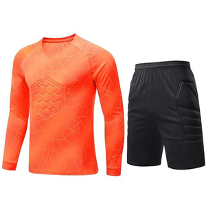Tenue de Gardien de But Homme Femme Personnalisée Maillot de Foot Rembourré Coudières Short Imprimé Sublimation Vente en Gros Équipement d'Équipe de Football OEM - Product Image 3