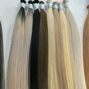 Extensiones de cabello humano Remy Bulk Black Single Drawn Bone Straight Raw Hair Bundles Vietnamita Trenzado Top 2025 - Product Image 2