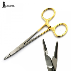 F.J.INTERNATIONAL Pinza Portaagujas Manual Olsen Hegar de Acero Inoxidable de Alta Calidad para Cirugía Veterinaria, Punta TC, CE - Product Image 2