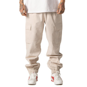 Pantalon cargo en nylon multi-poches personnalisé pour hommes, coupe ample, style streetwear, faible MOQ - Product Image 1