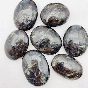 Pierre de paume en quartz astrophyllite naturelle polie, effet feu d'artifice, pour la guérison, vente en gros, produit phare - Product Image 4