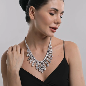 Collier Monaco pour femme, bijoux de mode, élégant, pendentif en diamant de laboratoire étincelant, chaîne élégante, à porter au quotidien - Product Image 4