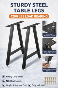 Iron A-Shape Furniture <b>Legs</b> for Office Buildings Capacity 1200lb Load DIY Metal <b>Table</b> <b>Leg</b> OEM Vietnam EDPTBL008 - Product Image 2