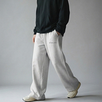 Pantalon de jogging unisexe en coton épais 100 %, coupe large et ample, brodé, décontracté, taille élastique épaisse, style streetwear, personnalisable
