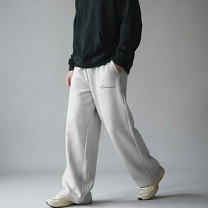 Pantalones unisex de pierna ancha estilo urbano, holgados, bordados, informales, gruesos, tipo jogger, streetwear, para hombre, personalizados - Product Image 1