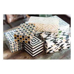 Caja de música de joyería hecha a mano con incrustaciones de resina de lujo con patrón modelo, fábrica de alta calidad, venta al por mayor, artesanías inspiradas en el estilo amoroso - Product Image 4