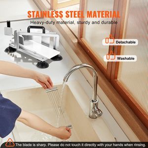 Affettatrice per Pomodori Professionale in Acciaio Inox 3/8 Pollici, Tagliaverdure Manuale Resistente - Product Image 6