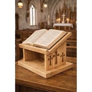 Support de Bible en bois fait main, présentoir pour livre, idéal pour la lecture biblique, la prière à l'église, la décoration de la maison, du bureau ou de la table - Product Image 5