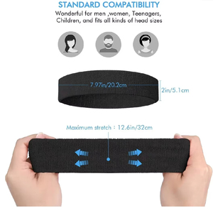 <b>Sport</b> <b>Headbands</b> Cotton Terry Cloth Sweat Bands Fitness Running Yoga Breathable Sweatband Wide Spots <b>Headband</b> - Product Image 3