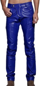Custom Blank Y2K Bottoms Vegan Punk Pu <b>Faux</b> <b>Leather</b> Flare Pants Bootcut <b>Trousers</b> <b>Men</b> - Product Image 2