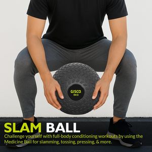 ลูกบอลออกกำลังกาย GISCO SLAM BALL ผลิตจากยางและ PVC เป็นมิตรต่อสิ่งแวดล้อม สำหรับอุปกรณ์ออกกำลังกาย ฟิตเนส และการฝึกฝนร่างกาย - Product Image 2