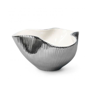 Tazón de Servir de Metal Plateado de Primera Calidad, Brillante y Atractivo, con 2 Compartimentos, para el Hogar, Hotel, Cocina, de Lujo - Product Image 5