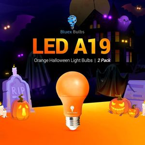 Lampadina LED Arancione da 19 LED, 9W (Equivalente a 50 Watt), Attacco E26 per Illuminazione Decorativa di Feste, Portico e Casa - Product Image 5