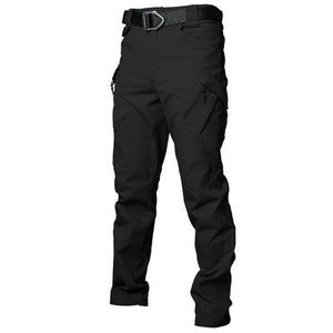 Pantalon de travail pour homme, mi-lourd, décontracté, en toile imperméable Ripstop, style cargo gothique, multi-poches, taille mi-haute élastique, pour la randonnée et la chasse - Product Image 2