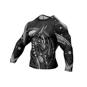 High Quality Men's Rush Guard Set MMA BJJ Grappling Anti-UV UPF50+ Polyester/Nylon Quick Dry Breathable Compression <b>Long</b> <b>Sleeve</b> - Product Image 2
