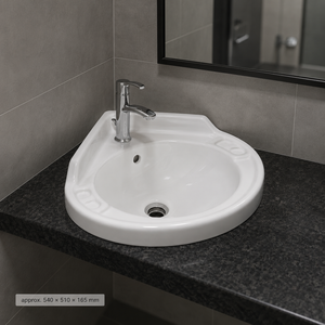 Modern Corner Countertop Wash <b>Basin</b> with Granite and Nickel Finish for Bathroom and Hospital Use - Product Image 5