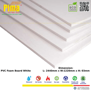 Lámina de Espuma de PVC WPC Blanca Personalizada Pima, Densidad de 0.6 G/cm3, Grosor de 3 mm, Paneles de Pared Ignífugos para Cocinas Interiores HS 20250514 - Product Image 5