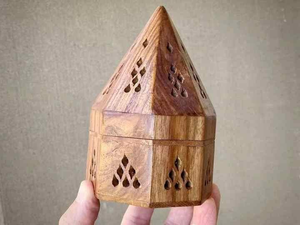 Hot Sale Eco-Friendly <b>Aromatherapy</b> <b>Diffuser</b> Bamboo European <b>Incense</b> Burner <b>Holder</b> 6 Inch Decorative Meditation Yoga Ash Catcher - Product Image 6