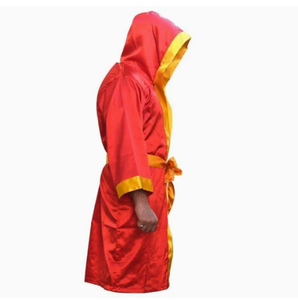 Nouvelle conception, robe de boxe de qualité supérieure avec capuche, respirante et confortable, robe de boxe à prix avantageux, logo personnalisé, vente en gros - Product Image 4