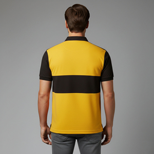 Chemise d'été décontractée pour homme à manches courtes 100% coton tricoté respirant séchage rapide couleur unie logo imprimé personnalisé - Product Image 4