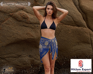 Pareo Hawaiano Personalizado con Estampado Polinesio, Envoltura de Playa, Ropa Tropical para Resort, Producción Textil OEM ODM - Product Image 3