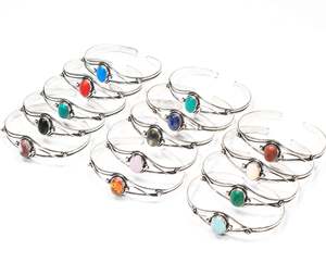 Best Selling Pretty Fine Handmade Brass Silver Plated Women's Aura Line Bangle <b>Bracelet</b> Statement <b>Boho</b> Jewelry At Best Price - Product Image 2