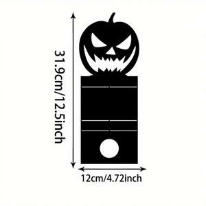 CIFbuy Portacandele in Ceramica Classico Nero Gotico a Forma di Zucca di Halloween, Centrotavola Spettrale per Casa Stregata, Decorazione per la Casa, per TikTok - Product Image 1