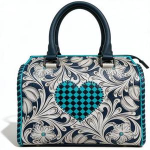 กระเป๋าเดินทางสุดหรูแบบกันน้ำ ลายตารางดอกไม้ หนังแท้ 100% รุ่นมินิ สปีดดี้ ดัฟเฟิล - Product Image 5