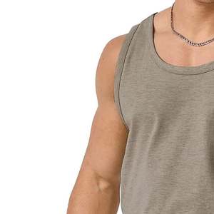 Camiseta sin mangas para hombre, chaleco de fitness, ropa de gimnasio, algodón transpirable, venta al por mayor, ropa masculina, camiseta de entrenamiento sin mangas, camiseta muscular para gimnasio y fitness - Product Image 6