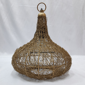 Vintage Look <b>Ceiling</b> <b>Wedding</b> Lights Hanging Pendant High Quality Gold Texture Metal Luxury Hanging Lamps for Hall - Product Image 1