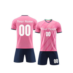 Tenue de football respirante, maillot et short de sport pour extérieur, impression couleur, nom de l'équipe avec logo personnalisé - Product Image 6