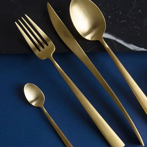 Juego de Cubiertos de Lujo Empire Gold, Vajilla Premium para Banquetes de Boda, Centro de Suministro al por Mayor para Exportación - Product Image 1