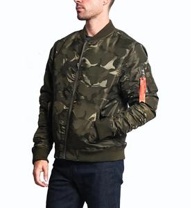 Venta al por mayor 2025 logotipo personalizado moda calle hombres chaqueta bombardero invierno grueso Casual MA-1 chaqueta recortada para hombres - Product Image 1