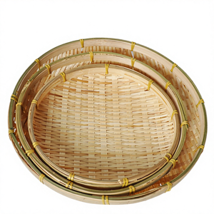 Cesta de Almacenamiento de Bambú Hecha a Mano, Ecológica y Duradera, para Frutas, Pan y Flores, con Diseño Multifuncional, al Mejor Precio - Product Image 1