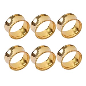 Anillo de Servilleta Decorativo de Hierro con Diseño en Relieve y Acabado Dorado para Decoración del Hogar y de la Mesa - Product Image 2