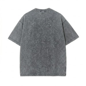 Wholesale Price Men <b>Acid</b> Wash Oversized T Shirt <b>Drop</b> Shoulder Boxy Fit Cotton Streetwear Vintage Washed Tee Casual Fashion - Product Image 2