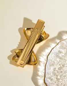 กิ๊บติดผมสแตนเลสแบบกันหมอง กิ๊บติดผมรูปโบว์สำหรับผู้หญิง กิ๊บติดผมสแตนเลสรูปโบว์สำหรับผู้หญิง เครื่องประดับผมเจ้าสาว - Product Image 3