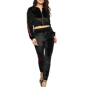Conjunto Deportivo Unisex Negro 100% Algodón con Capucha, Estilo Deportivo, Color Sólido, Cintura Elástica, Bolsillos Laterales, Ropa de Invierno - Product Image 2