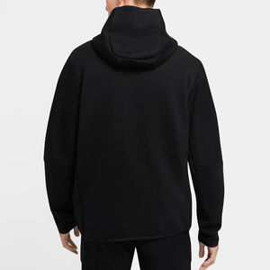 Sudadera con capucha de forro polar técnico para hombre, con cremallera completa, de tejido de algodón ligero que brinda calidez, de alta calidad, con logotipo personalizable ODM - Product Image 4