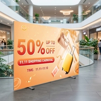 Affichage d'exposition pop-up grand format 1440 dpi avec logo personnalisé en couleur pour stand de salon professionnel