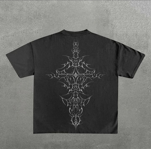 Camiseta de Manga Corta con Cuello Redondo para Hombre, Color Negro, Estampado Digital de Calaveras, Antiencogimiento, Estilo Casual, Corte Regular, 100% Algodón Jersey - Product Image 4