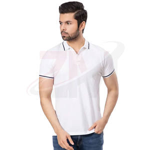 Camisetas Polo de Golf Cortas para Hombre de Alta Calidad al por Mayor, con Logotipo Bordado Personalizado, Color Sólido, Cuello de Solapa Tejido - Product Image 3
