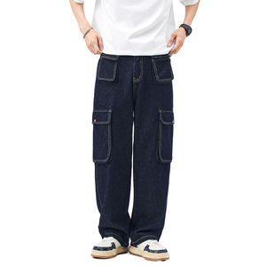 กางเกงยีนส์ผู้ชายขายดี ราคาสมเหตุสมผล MOQ ต่ำ กางเกงยีนส์ทรงตรงผู้ชาย กางเกงยีนส์เดนิมเท่ห์ๆ สไตล์สตรีทแวร์ กางเกงยีนส์เดนิมผู้ชาย - Product Image 3