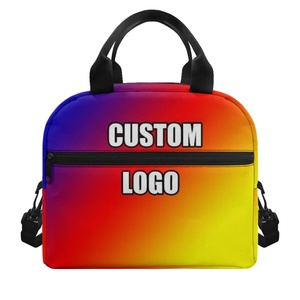 Sac de pique-nique pour enfants à motif de vagues bleues, impression à la demande, dropshipping, sac à lunch polyvalent, sac isotherme compact pour enfants - Product Image 5