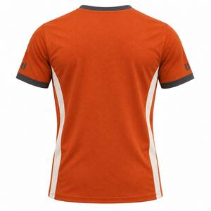 T-shirt sportif à manches courtes pour homme, col rond, tricoté en polyester, séchage rapide, coupe classique - Product Image 3