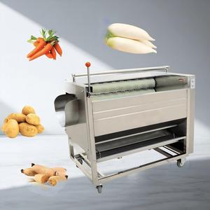 Industrial Brush Peeling Machine Stainless Steel <b>Vegetable</b> Cleaning Equipment for Carrots Potatoes Radish Sweet Potato - Product Image 1