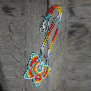 Collar de declaración étnica Regalo de cuentas largas con abalorios tradicionales Collares de cuentas de moda - Product Image 4