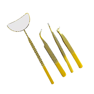 Eyelash Extension Tweezers Set Stainless Steel Pointed Tip Volume Lash <b>Tools</b> Mirror Finish Custom Logo Durable - Product Image 1